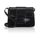 Michino Women's Phedra Leather & Snakeskin Crossbody Bag-black