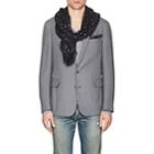 Drake's Men's Dotted Twill Scarf-navy