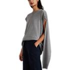 Maison Margiela Women's Stockinette-stitched Tunic Sweater - Light, Pastel Gray