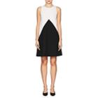 Lisa Perry Women's Colorblocked Wool Crepe A-line Dress-white
