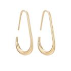 Tejen Women's Elongated Hoop Earrings - Gold