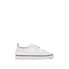 Thom Browne Men's Pebbled Leather Wingtip Sneakers - White