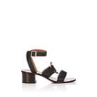 Chlo Women's Rony Leather Ankle-strap Sandals - Black