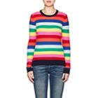 Barneys New York Women's Striped Cashmere Crewneck Sweater