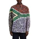 Y/project Men's Bandana-flag Cotton Oversized Shirt