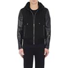 Givenchy Men's Neoprene & Quilted Leather Hooded Jacket - Black
