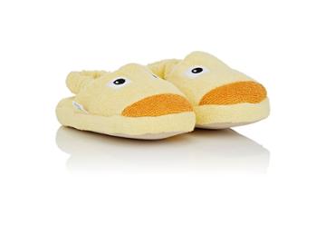 Yikes Twins Duck-motif Cotton French Terry Slippers