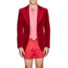 Gucci Men's Cotton Velvet One-button Sportcoat - Md. Pink