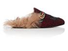 Gucci Men's Faux-fur-lined Leather Slippers