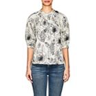 Co Women's Floral-embroidered Cotton Blouse-ivorybone