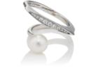 Viola.y Jewelry Women's Imitation-pearl & Cubic Zirconia Ring