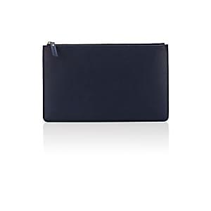 Barneys New York Large Zip Pouch-navy