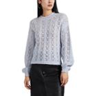 Nsf Women's Rhea Open-knit Wool-blend Sweater - Blue