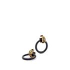 Balenciaga Women's Midnight Glitter Hoop Earrings - Midnight Gold