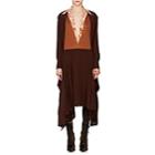 Chlo Women's Ponte & Crpe De Chine Asymmetric Dress-brown