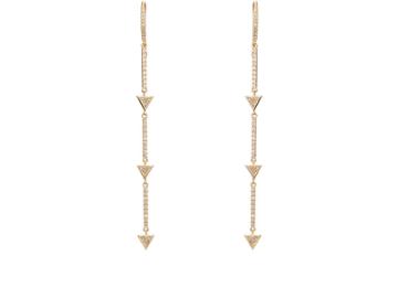Jennifer Meyer Women's White Diamond & Yellow Gold Drop Earrings