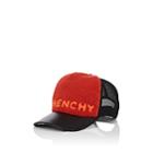Givenchy Men's Leather-brim Logo Baseball Cap-black