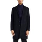 Ps By Paul Smith Men's Brushed Wool-blend Melton Overcoat - Navy