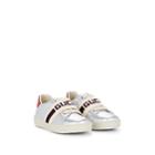 Gucci Kids' New Ace Leather Sneakers - Silver