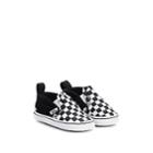 Vans Infants' Canvas & Suede Slip-on Crib Sneakers - Wht.&blk.