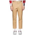 Thom Browne Men's Cotton Twill Classic Trousers-camel