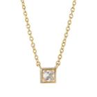 Tejen Women's Capstone Solitaire Pendant Necklace - Gold