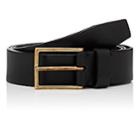 Felisi Men's Square-buckle Leather Belt-black