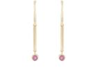 Jennifer Meyer Women's Pink Sapphire Bezel Mini Stick Drop Earrings