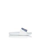 Prada Men's Logo Rubber Slide Sandals - White