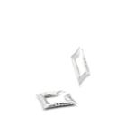 Area Women's Inflated Square Earrings - Silver
