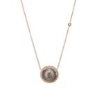 Samira 13 Women's Sliced Tahitian Pearl Pendant Necklace-rose