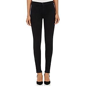 J Brand Women's Maria High-rise Skinny Sateen Jeans-black