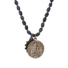 Miracle Icons Men's Vintage-icon Beaded Necklace - Blue