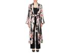 Dolce & Gabbana Women's Striped & Rose-print Silk Belted Robe Coat