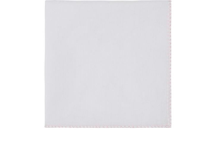 Simonnot Godard Men's Cross-stitched Cotton Handkerchief