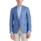 Canali Men's Plaid Wool Two-button Sportcoat - Light, Pastel Blue