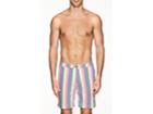 Onia Men's Calder Striped Cotton-blend Swim Trunks