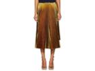 Cedric Charlier Women's Asymmetric Pleated Lam Skirt