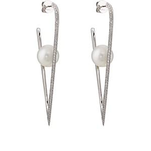 Samira 13 Women's Dagger Hoop Earrings-silver