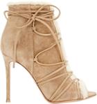 Gianvito Rossi Shearling-lined Aspen Booties-nude