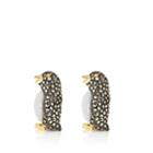 Jan Leslie Men's Mixed-gemstone Penguin Cufflinks - Black