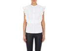 Helmut Lang Women's Flutter-sleeve Cotton Poplin Shirt