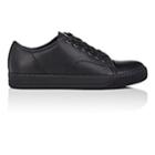 Lanvin Men's Cap-toe Leather Sneakers-black