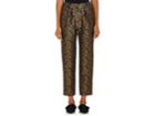 Co Women's Floral Imperial Brocade Pleated Crop Trousers