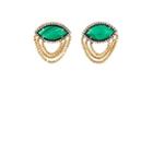 Sorellina Women's Axl Marquise Fringe Earrings - Green