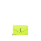 Saint Laurent Women's Monogram Leather Chain Wallet - Yellow