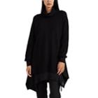 Regulation Yohji Yamamoto Women's Cotton Fleece & Poplin Sweatshirt Top - Black
