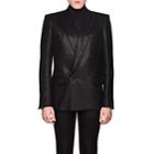 Givenchy Men's Coated Wool Twill Double-breasted Sportcoat-black