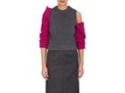 Calvin Klein 205w39nyc Women's Contrast-sleeve Wool Sweater