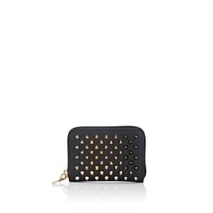 Christian Louboutin Women's Panettone Leather Zip-around Card Case - Black